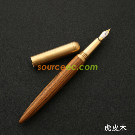禮品訂造黃銅檀木商務鋼筆簽字筆紀念品