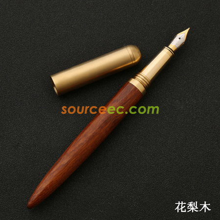 禮品訂造黃銅檀木商務鋼筆簽字筆紀念品