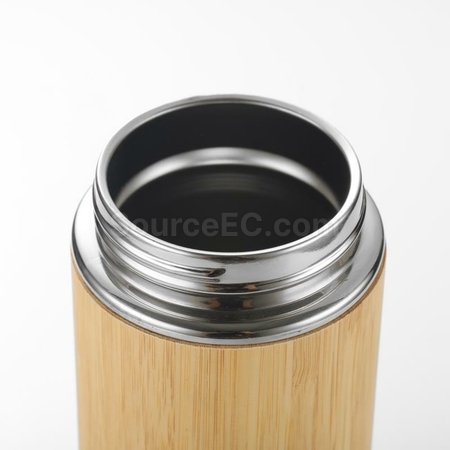 禮品訂造手提蓋竹殼保溫杯紀念品