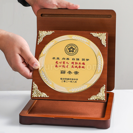 禮品訂造可折疊木質獎牌紀念品