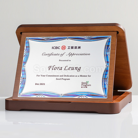 禮品訂造可折疊木質獎牌紀念品