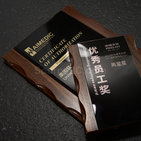 禮品訂造木製水晶獎牌紀念品