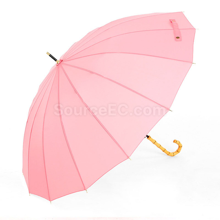 禮品訂造竹節16骨直桿雨傘紀念品
