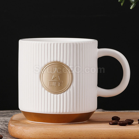 禮品訂造銅章陶瓷杯紀念品