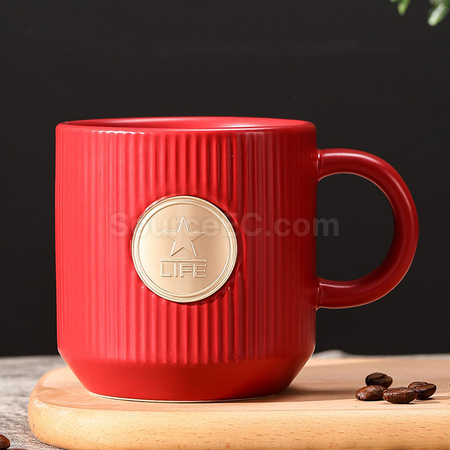 禮品訂造銅章陶瓷杯紀念品