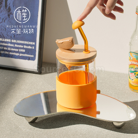 禮品訂造簡約吸管玻璃杯紀念品