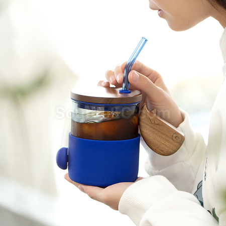 禮品訂造簡約吸管玻璃杯紀念品
