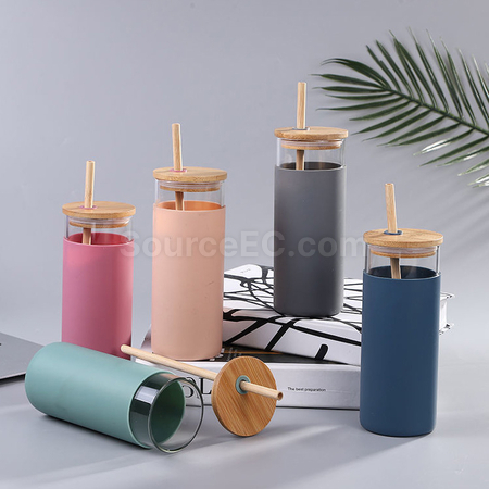 禮品訂造竹蓋玻璃杯紀念品