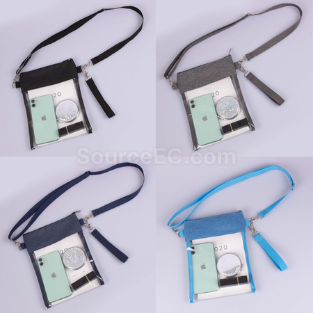 禮品訂造PVC透明斜挎袋紀念品