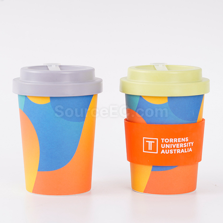 禮品訂造350ML竹纖維咖啡杯紀念品