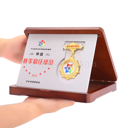 禮品訂造可折疊木質獎牌紀念品