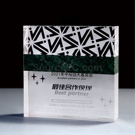 禮品訂造創意大理石水晶獎座紀念品