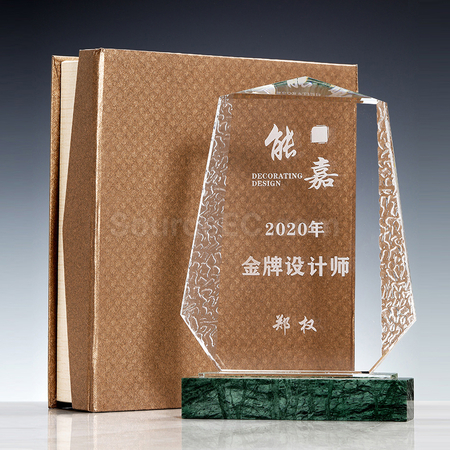 禮品訂造創意大理石水晶獎座紀念品