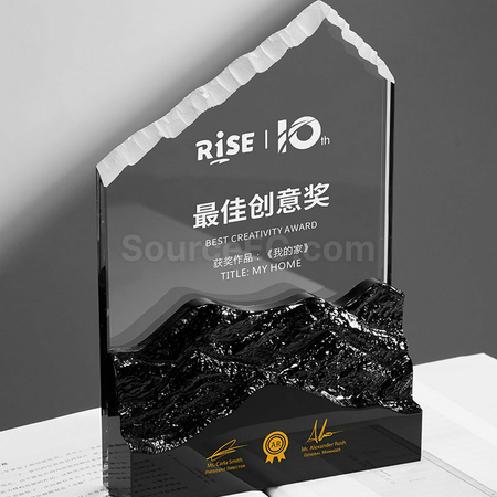 禮品訂造創意大理石水晶獎座紀念品