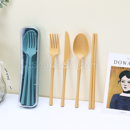 禮品訂造麥稈自備餐具套裝紀念品