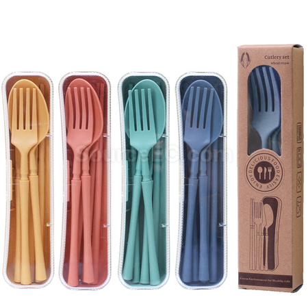 禮品訂造麥稈自備餐具套裝紀念品