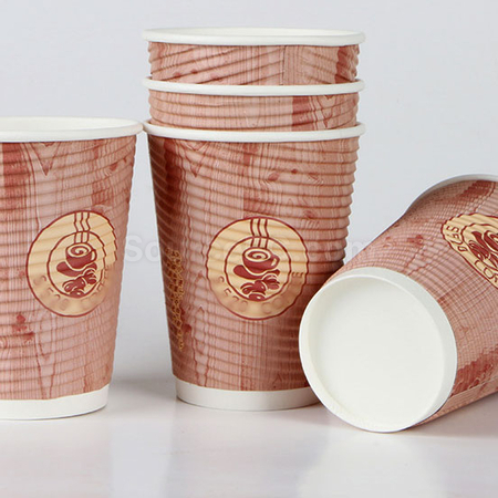 禮品訂造螺紋加厚紙杯紀念品