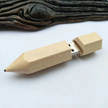 禮品訂造木質鉛筆U盤紀念品