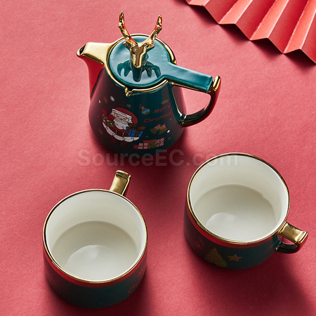 禮品訂造一壺兩杯聖誕套裝紀念品