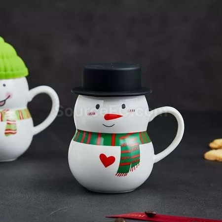 禮品訂造聖誕帽陶瓷杯紀念品