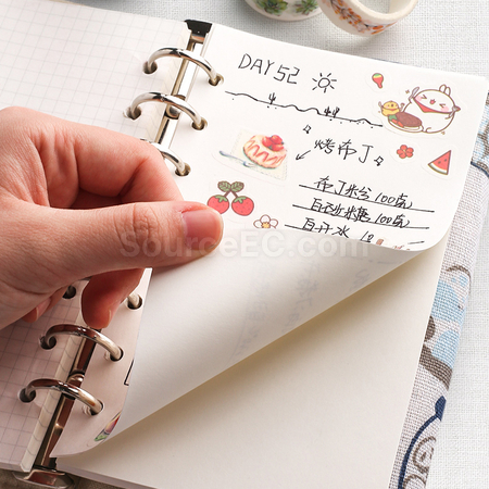 禮品訂造復古布藝活頁手帳本紀念品