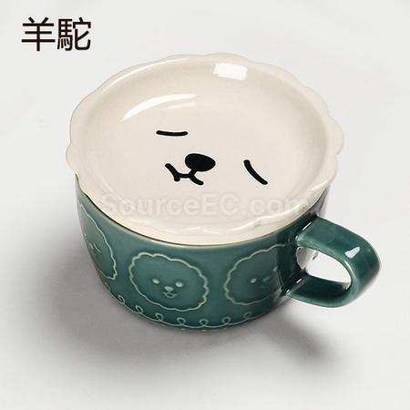 禮品訂造萌寵日式點心陶瓷杯紀念品