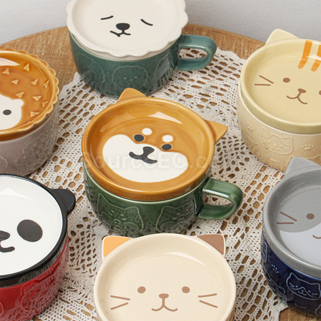 禮品訂造萌寵日式點心陶瓷杯紀念品