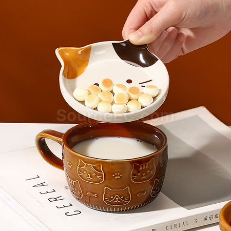 禮品訂造萌寵日式點心陶瓷杯紀念品