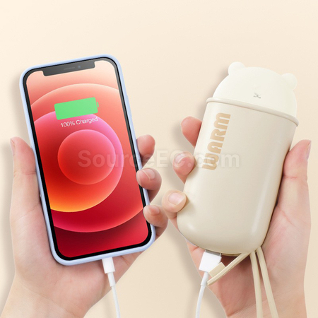禮品訂造帶燈移動電源暖手寶紀念品