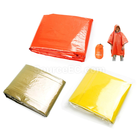 禮品訂造戶外應急生存雨披紀念品
