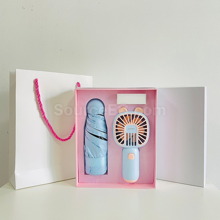 禮品訂造夏天風扇雨傘禮品套裝紀念品