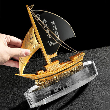 禮品訂造水晶帆船紀念品