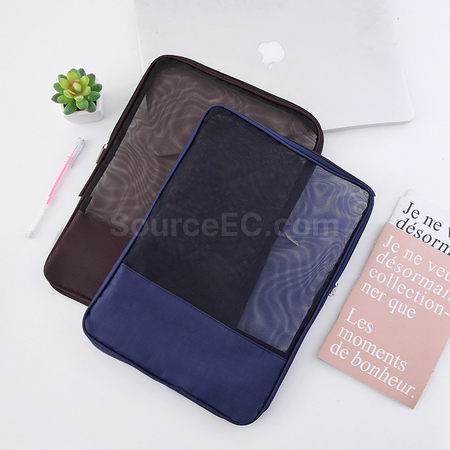 禮品訂造網格拉鏈文件袋紀念品