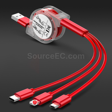 禮品訂造一拖三充電線紀念品