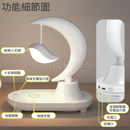 禮品訂造多功能七彩月亮燈紀念品