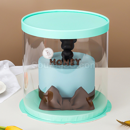 禮品訂造圓形全透明蛋糕包裝盒紀念品