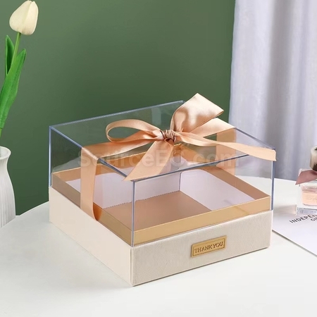 禮品訂造蝴蝶結透明亞加力禮盒紀念品
