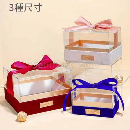 禮品訂造蝴蝶結透明亞加力禮盒紀念品