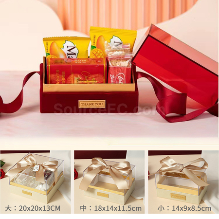 禮品訂造蝴蝶結透明亞加力禮盒紀念品