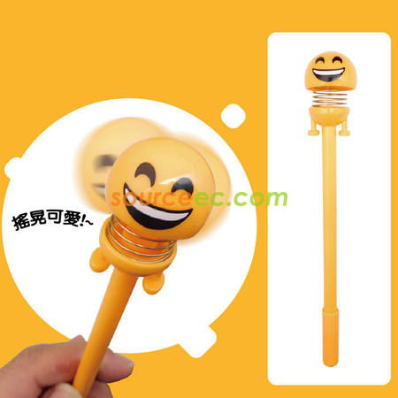 笑臉彈簧原子筆