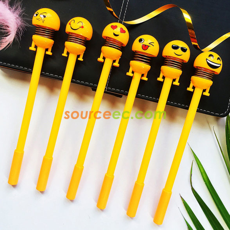 禮品訂造笑臉彈簧原子筆紀念品