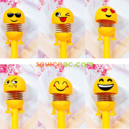 禮品訂造笑臉彈簧原子筆紀念品