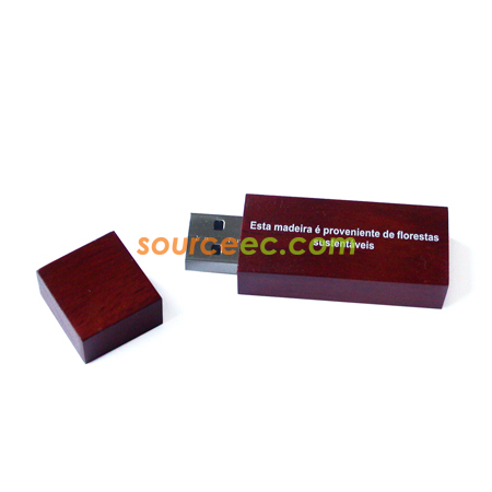 禮品訂造紅木USB手指紀念品