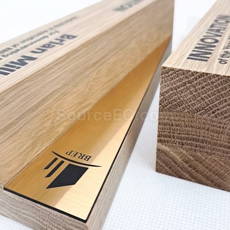 禮品訂造實木金屬獎座紀念品