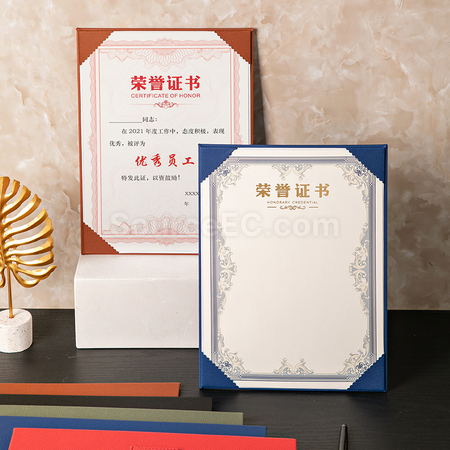 禮品訂造PU證書架紀念品
