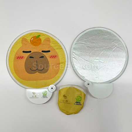 禮品訂造彩印反光板折疊扇紀念品