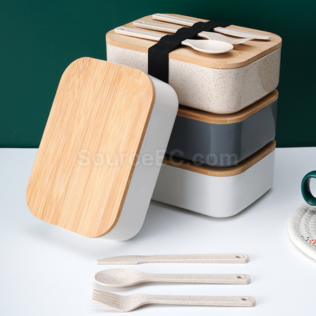 禮品訂造小麥秸稈飯盒紀念品