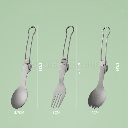 禮品訂造戶外鈦折疊餐具套裝紀念品