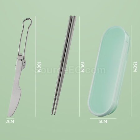 禮品訂造戶外鈦折疊餐具套裝紀念品