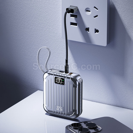 禮品訂造自帶雙線移動電源紀念品